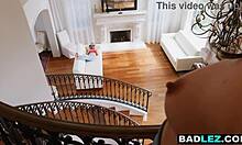 slutty teen maid screams as busty milf rams strapon deep in her ass