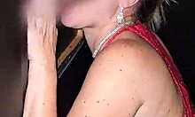 Cuckold Takes Wife to Gloryhole Inn Bash