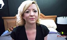 Busty blonde keyton sucks dick fingers wet shaved pussy rimjob