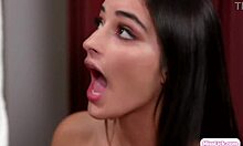 busty dean spreads cheeks for teen coed tongue on her tight asshole