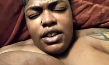 Explosive Creampie in Pregnant Ebony BBW Girlfriend Pussy