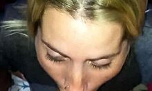 Blonde Slut Deepthroats Cock Bent Over Doggystyle Cumshot Face Full Load