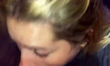 Blonde Slut Deepthroats Cock Bent Over Doggystyle Cumshot Face Full Load