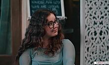 busty shemale emma rose licks petite gf pussy then fucks shaved hole public cafe