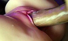 Close-up creampie floods oiled latina's pink wet squelching pussy with huge cock