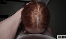 cute college redhead takes it rough from behind pov