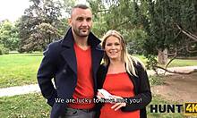 Pregnant blonde milf lured with cash for hardcore pussy drilling cuckold watch