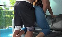 jeans hug that big ass before thick cock creampies!