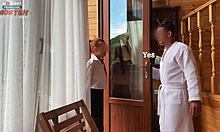 oh man the client calls receptionist she baths then sucks his cock deep cumshot