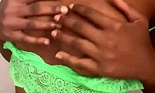 A Young Woman Touches Herself Gently Alone in Bedroom