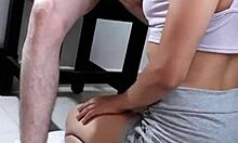 Wow, watch hot teacher babe suck dick to cumshot in mouth after class!
