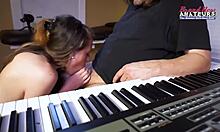 Brunette Coed Sucks Monster Cock Deepthroats Gets Doggystyle Facial