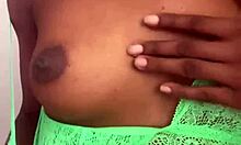 A Young Woman Touches Herself Gently Alone in Bedroom