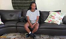 big booty ebony model bent over sofa drilled deep doggystyle rough in homemade casting interview