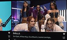 Kenna James rips jeans to lick finger rim milf puck at party yoga scissoring face sitting