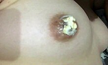 Fetish licking my filipina girlfriend's pink nipples now.