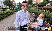 Vip4k. Cute Blonde Cheats on Boyfriend for Cash Street Pickup Fuck