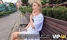 Vip4k. Cute Blonde Cheats on Boyfriend for Cash Street Pickup Fuck