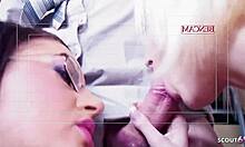 blonde teen paige fox and glasses milf emma butt chat then dive into sloppy mmff 4some pounding 😈💦