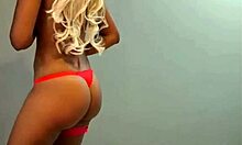 ebony amateur shakes ass seductively during hot live dance