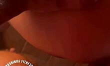 horny athletic brunette redhead couple fitness ass compilation