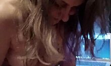 french maid slave humiliates herself with toys on cam outdoors