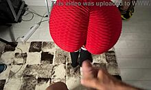 huge cumshot blasts my stepsis ass while she's in sports bra