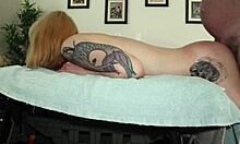 cute petite blonde's small tits bounce as old man fucks hard