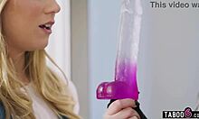 naughty lesbian couple hires teen nanny river lynn for pussy licking fun