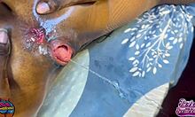 can this monster cock destroy tiny ebony teen pussy from africa? massive squirt and cum explosion full vid⭐️