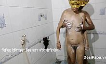 indian auntie mother-in-law gets anal fucked hard in the steamy bathroom shower reality
