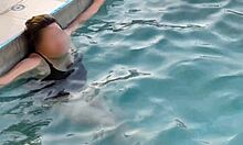 Pulling Out My Huge Tits on Beach Vacation! Husband Can't Get Enough