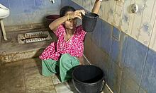 desi bhabhi deepthroats devar's monster cock then takes rough bathroom pounding