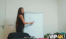 little 18+ shaved hole gets wrecked hard on the office desk during intense casting