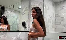 hot couple bangs tight anal in steamy shower 🚿🍑