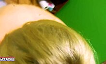 blonde coed olyssia rides milks monster cock swallowing every drop in her mouth