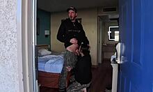 Couple fucks wildly in hotel with windows wide open!