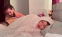 Step mom's lover takes her tight spot while she spreads wide in bedroom roleplay