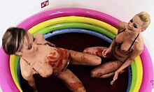 Incredible leila bee wrestles sexy lesbian friend chloe conrad in bikinis