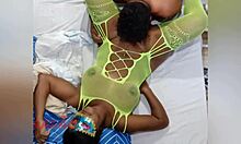 Huge Ass Ebony Latina Cums Hard On Tongue During Carnival Muff Dive Lickfest