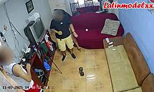 husband eyes wife lingerie tease before producer's deep fuck