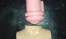 kissy and dolly suck toy cock then tits fuck cumshot!