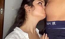 debora mendes gives wellington intense sloppy deepthroat then rides huge cock doggy pt 1