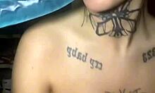 tattooed scottish goth teen's after-school big ass tease routine