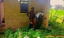 quick backyard fuck with bbw latiff stepmom bent over wet pussy