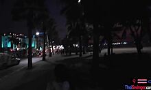 thai teen girlfriend strokes boyfriend's monster cock with amazing handjob