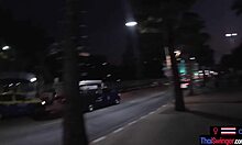 thai teen girlfriend strokes boyfriend's monster cock with amazing handjob