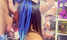 university chica sucks cock deep before getting ass filled with hot cum