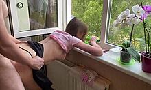 my classmate moans loud when i surprise her tight pussy with my huge cock rough doggystyle riding