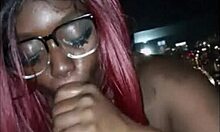 redhead gags on monster bbc facial in sky high suite